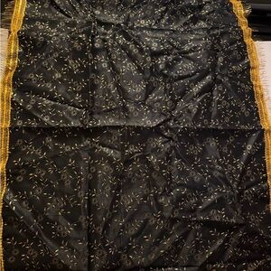 Elegant Black and Gold Scarf